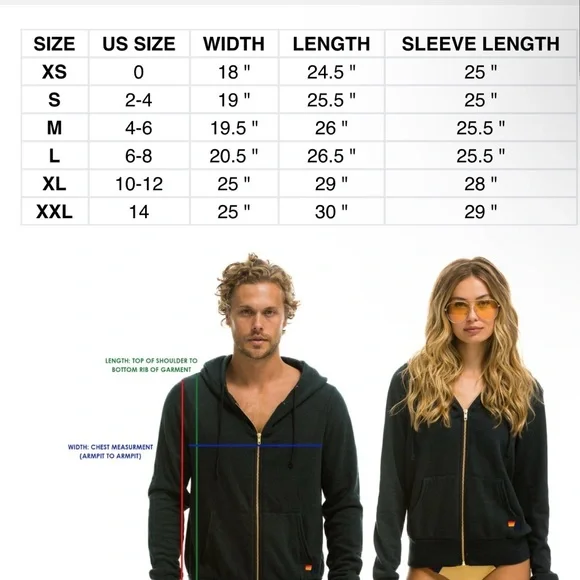 Aviator Nation 5 stripe hoodie light pink rainbow white size L NWOT - Picture 9 of 9